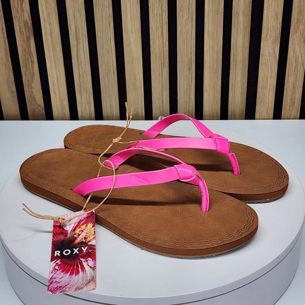 NEW - Roxy Luv Me Knot Women’s Flip Flop Sandals Platform Casual Size 6 - Picture 1 of 6